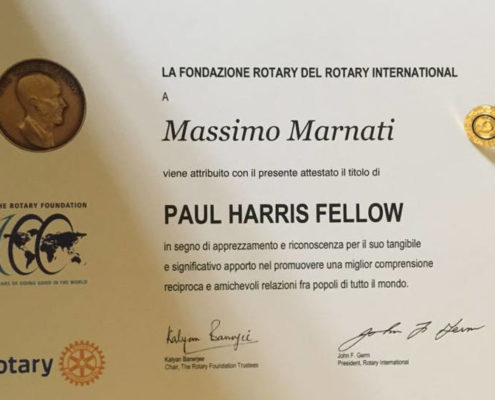 Massimo Marnati - Paul Harris Fellow, la targa